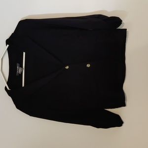 Soho Lady Petite Black Blazer With Lace Accents PL